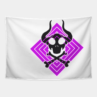 horned skull Tapestry