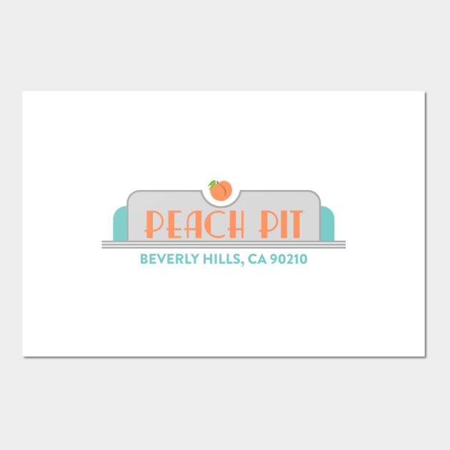 Peach Pit Beverly Hills Beverly Hils Cartel E Impresion Artistica Teepublic Mx