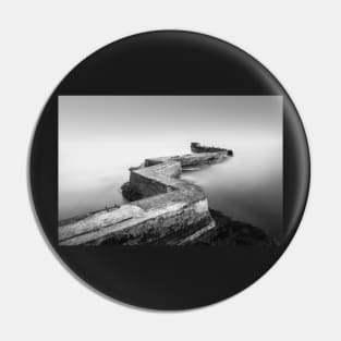 Zig Zag Pier B&W Pin