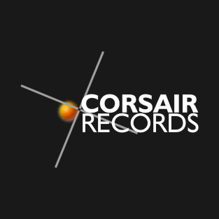 Corsair Records Logo White Text T-Shirt