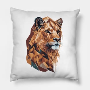 Geometric Lioness Pillow