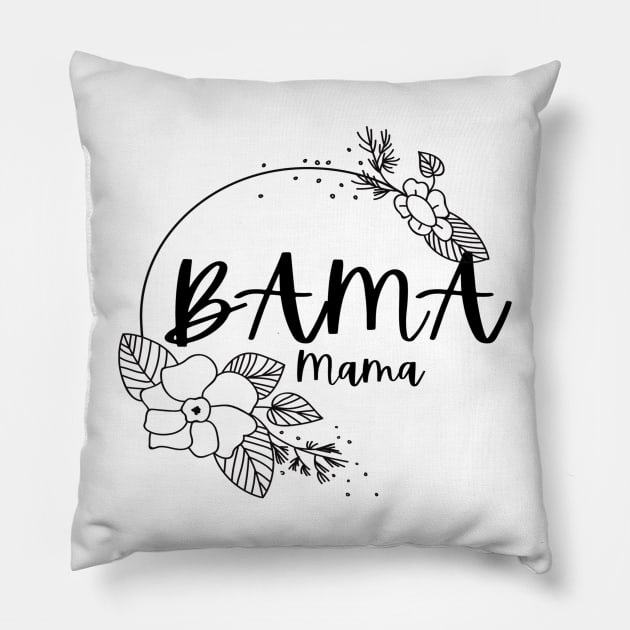 Bama Mama Flowers Pillow by MaryMerch