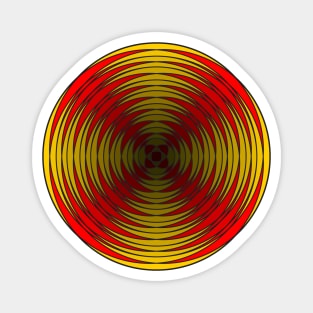 Fuzzy Circular Logic Yellow 3 Magnet