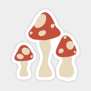 Simple Mushrooms Magnet