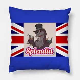 Splendid zilla by JC Kaiju Merch Pillow