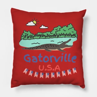 Gatorville usa Pillow