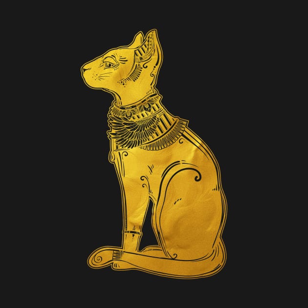 Bastet Golden (the cat goddess) by DISOBEY