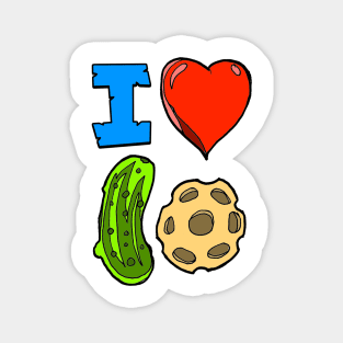 I heart pickle ball in color Magnet