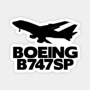 Boeing B747SP Silhouette Print (Black) Magnet