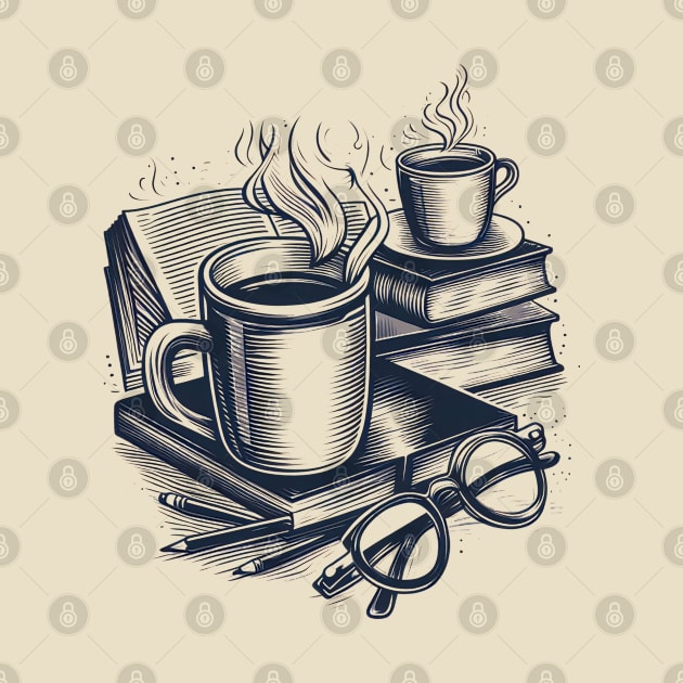 Coffee and Books by SimpliPrinter