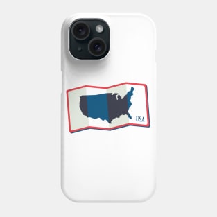 independence day USA map Phone Case