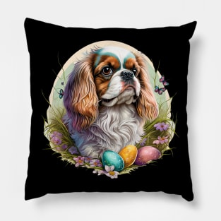 King Spaniel happy easter day Pillow