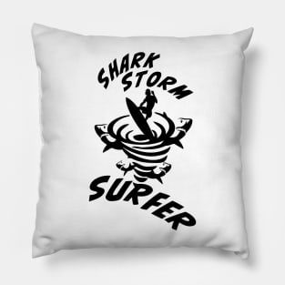 Shark Storm Surfer. Pillow