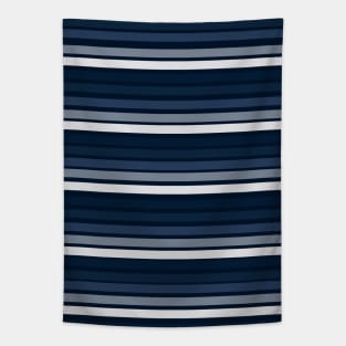 Blue Elegant Modern Stripes Pattern Tapestry
