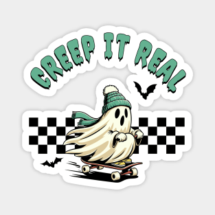 Retro Halloween Creep It Real Magnet