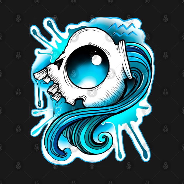 Aquarius skull by Sing-Toe-Wrote 