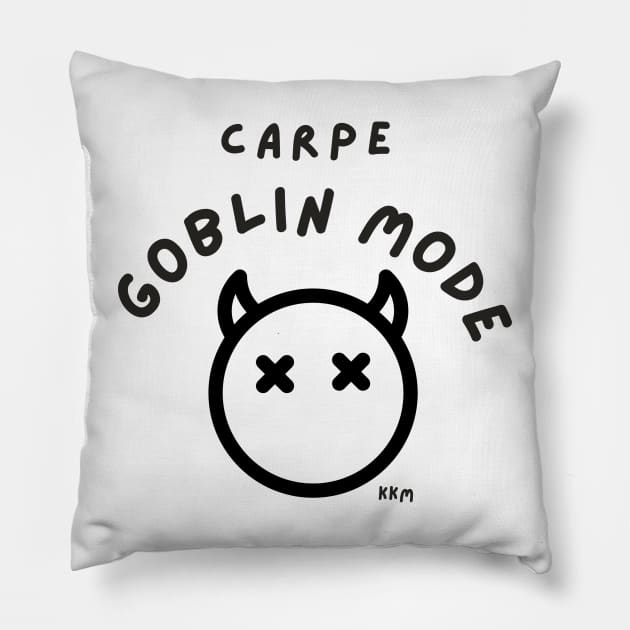 Carpe Goblin Pillow by KK Merriman