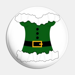 White and Green Corset Christmas Mrs Claus Pin