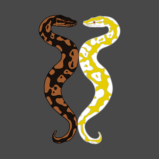 Twin Ball Pythons by Tinker and Bone Studio