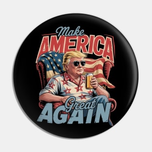 Make America Great Trump Again 4th Of July Pin