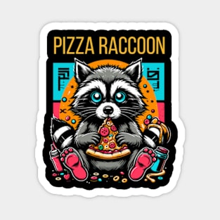 Pizza Raccoon Magnet