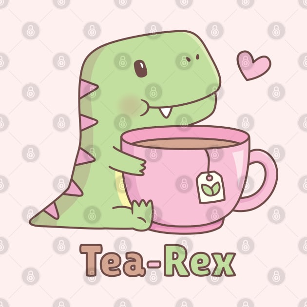 Cute Dinosaur Tea-Rex Hugging Teacup by rustydoodle