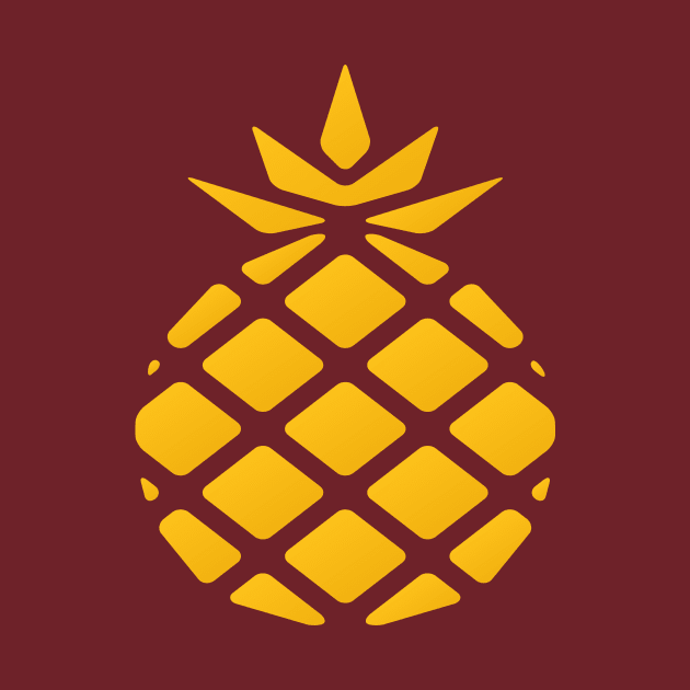 Pineapple Crown Minimalist Design by PatrioTEEism