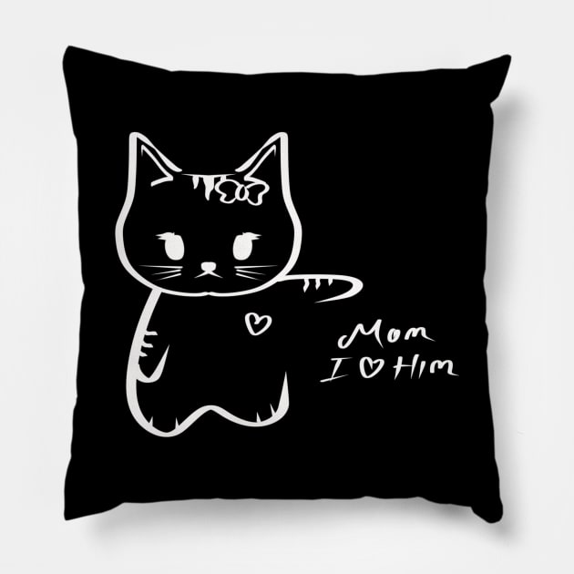 Mom I Love Him Pillow by Introvert Home 