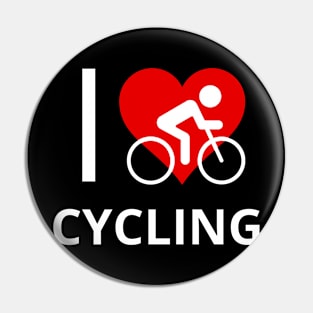 I Love Cycling Pin