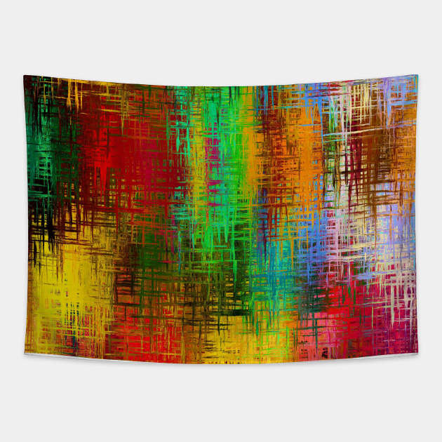 Reflections in multiple colours Tapestry by Montanescu