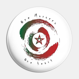 Proud Morocco Flag Gift Moroccan Lovers For Men's Women's Pin