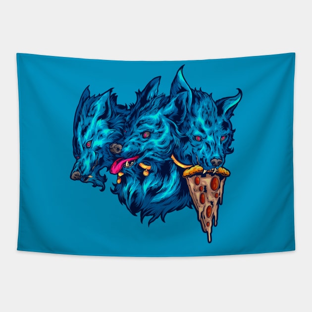 Cerberus Good Boy Pizza Doggo Tapestry by Austin Plug & Tunnel Co. 