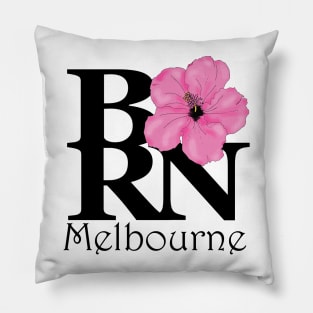 BORN Melbourne Pink Hibiscus Pillow