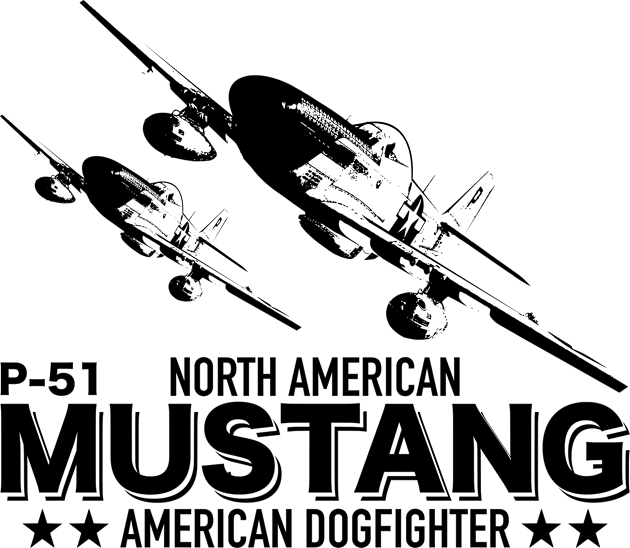 North American P-51 Mustang (Small logo) Kids T-Shirt by TCP