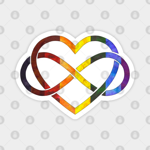 Polyamory Heart - Rainbow Pride Magnet by Tiger Torre