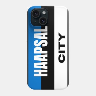 Haapsalu City in Estonia Flag Colors Phone Case