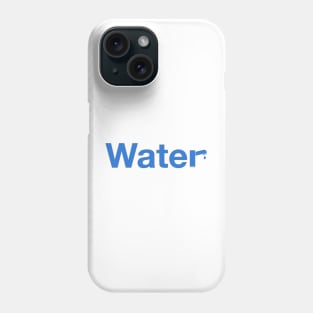 water logo typographic funny Phone Case