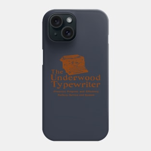 Old Ad Underwood Manual Typewriter Vintage Brown Phone Case