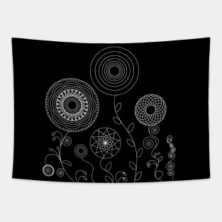 Mandala flowers (invert) Tapestry