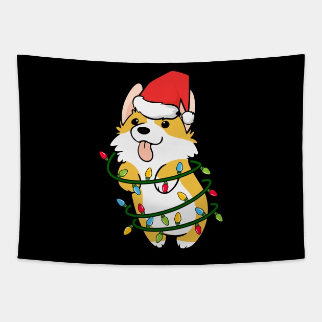 Cute Corgi Dog Christmas for Women, Men and Kids Tapestry by Mana Tees