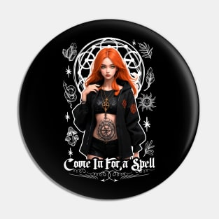 Come in for a Spell Pin