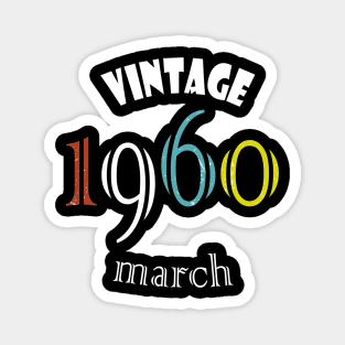 1960 - Vintage march Birthday Magnet