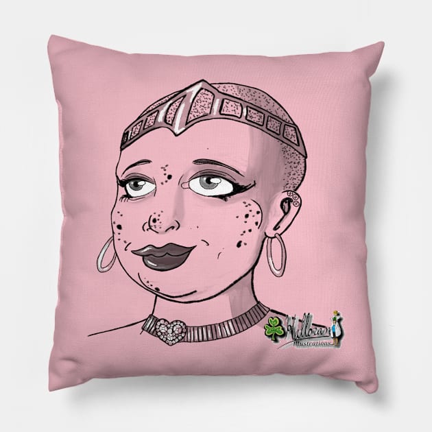 Beautiful Warrior Pillow by Halloran Illustrations