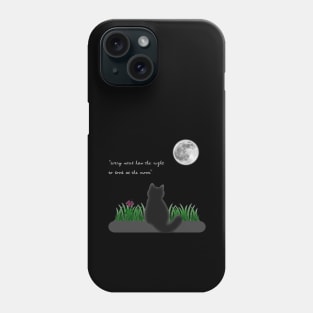 Cat Looking at The Moon Phone Case