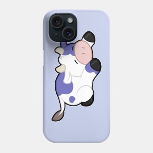 Sleepy Cow - Blue Phone Case