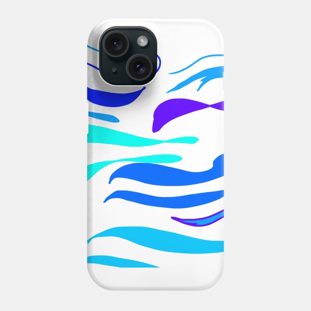 blue water waves beach design Phone Case by Artistic_st