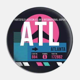 Atlanta (ATL) Airport // Sunset Baggage Tag Pin