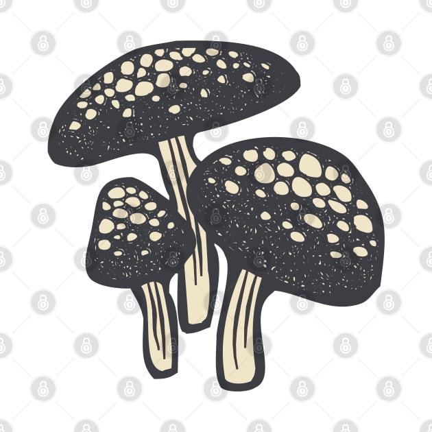 Vintage Mushroom Illustration by HobbyAndArt