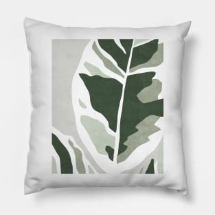 Abstract Rubber Plant Pillow