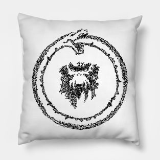 12 Monkeys Ouroboros Black w/white outline Pillow